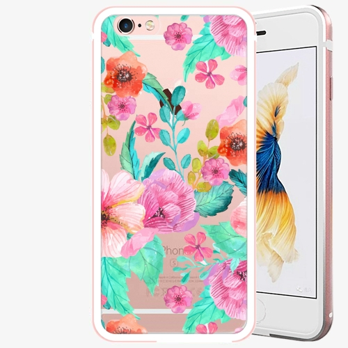 Plastový kryt iSaprio - Flower Pattern 01 - iPhone 6/6S - Rose Gold