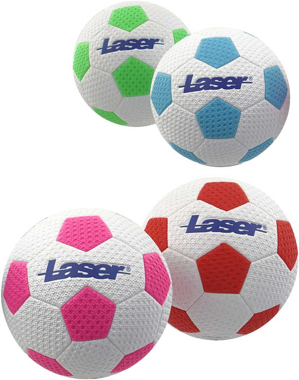 Míč kopačák fotbaloý balon s potiskem Laser na kopanou vel. 5 4 barvy