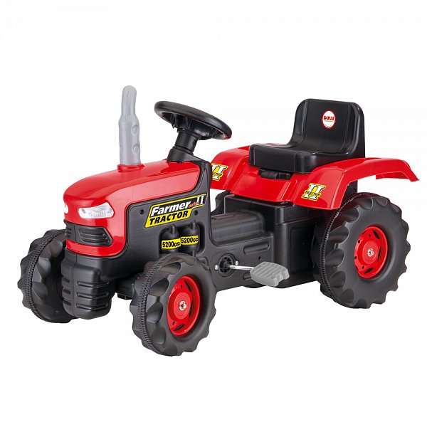 Dolu Pedalless Toys - Velký šlapací traktor,červený