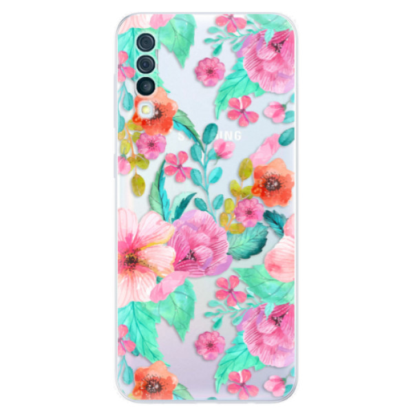Odolné silikonové pouzdro iSaprio - Flower Pattern 01 - Samsung Galaxy A50