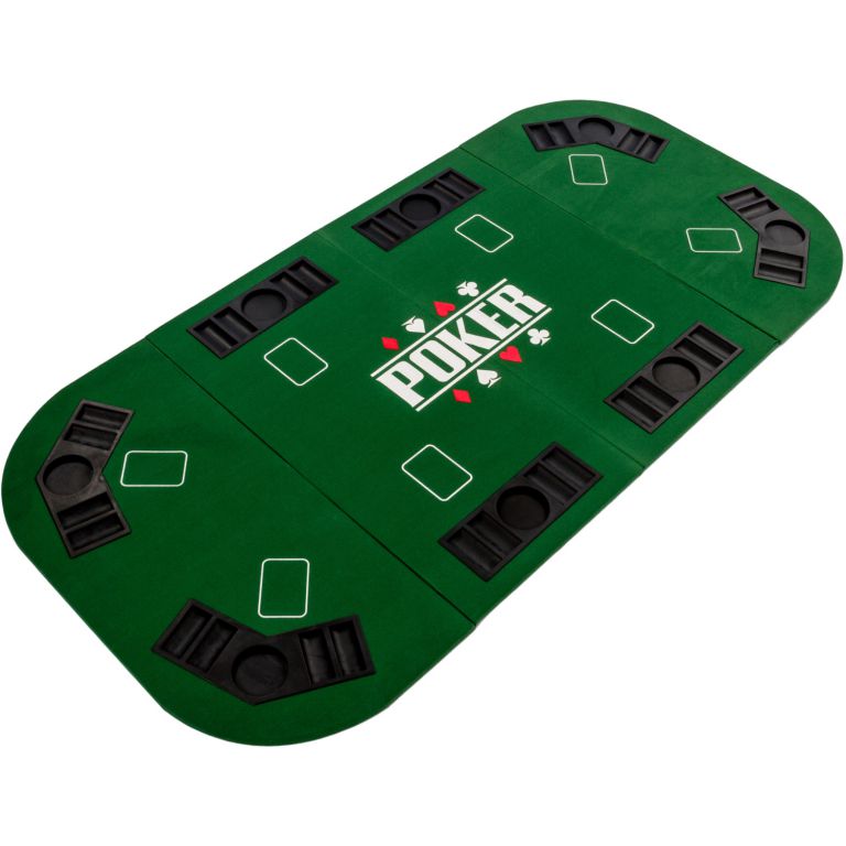 GamesPlanet® Skládací pokerová podložka, 160 x 80 cm, zelená