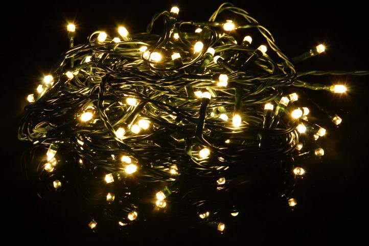 Vánoční LED osvětlení 9,9 m, 100 LED, teple bílá, stmívač