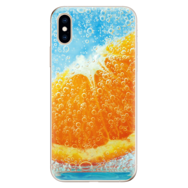 Odolné silikonové pouzdro iSaprio - Orange Water - iPhone XS