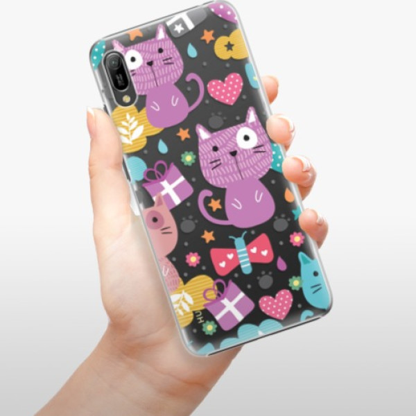 Plastové pouzdro iSaprio - Cat pattern 01 - Huawei Y6 2019