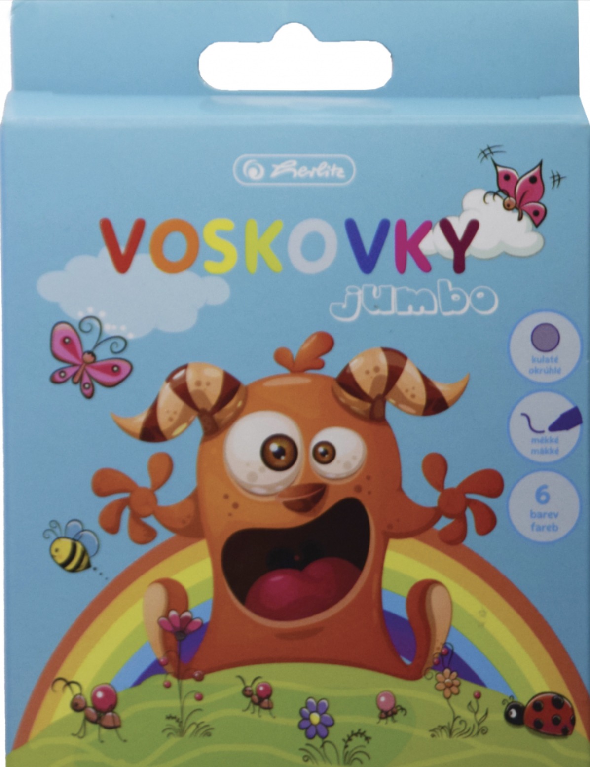 Voskovky jumbo - příšerka, 6 ks, kulaté