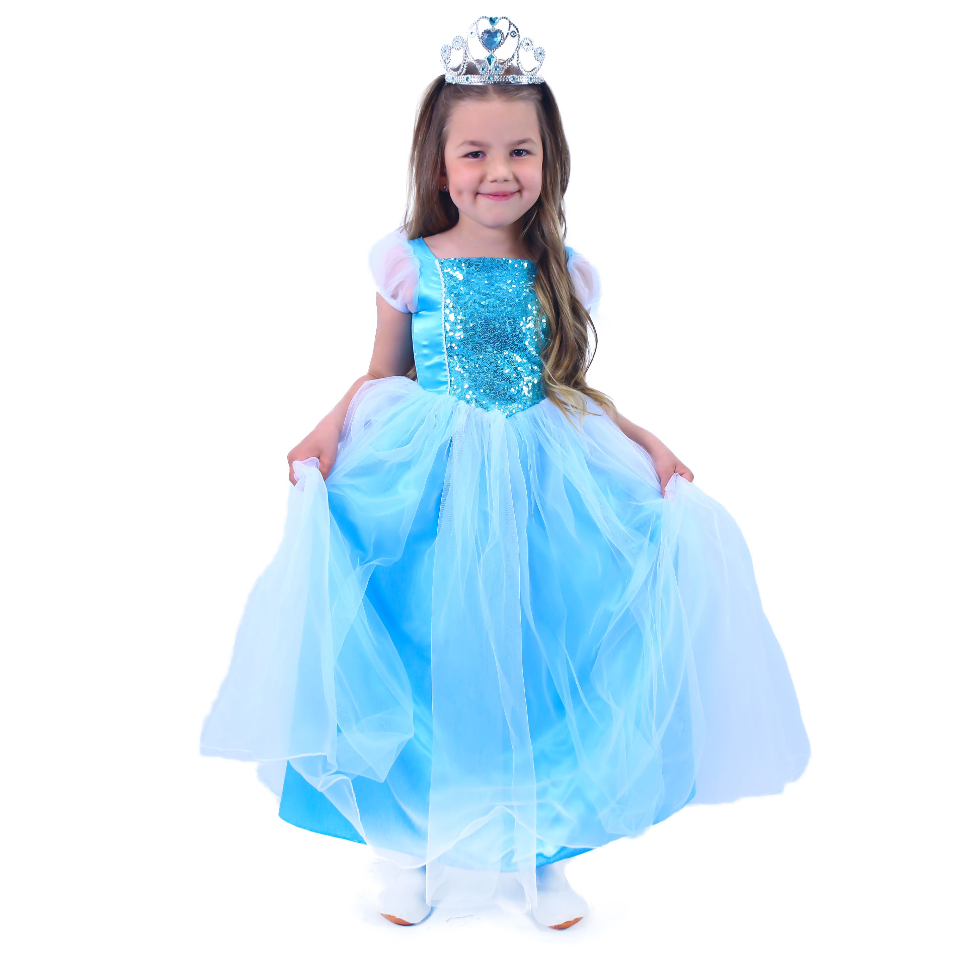 Dětský kostým modrá princezna (M)