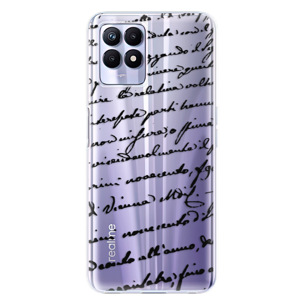 Odolné silikonové pouzdro iSaprio - Handwriting 01 - black - Realme 8i