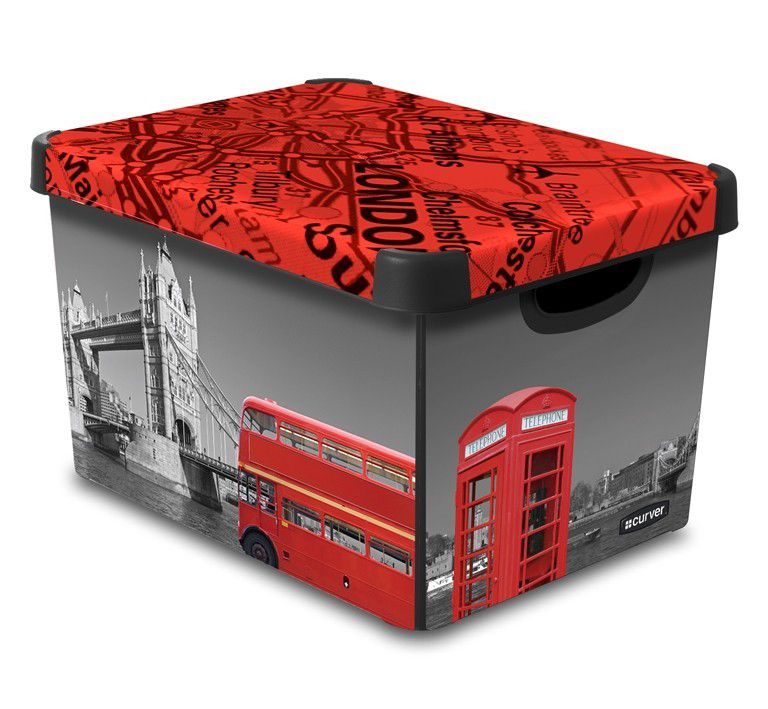 Úložný box s víkem - L - Londýn CURVER