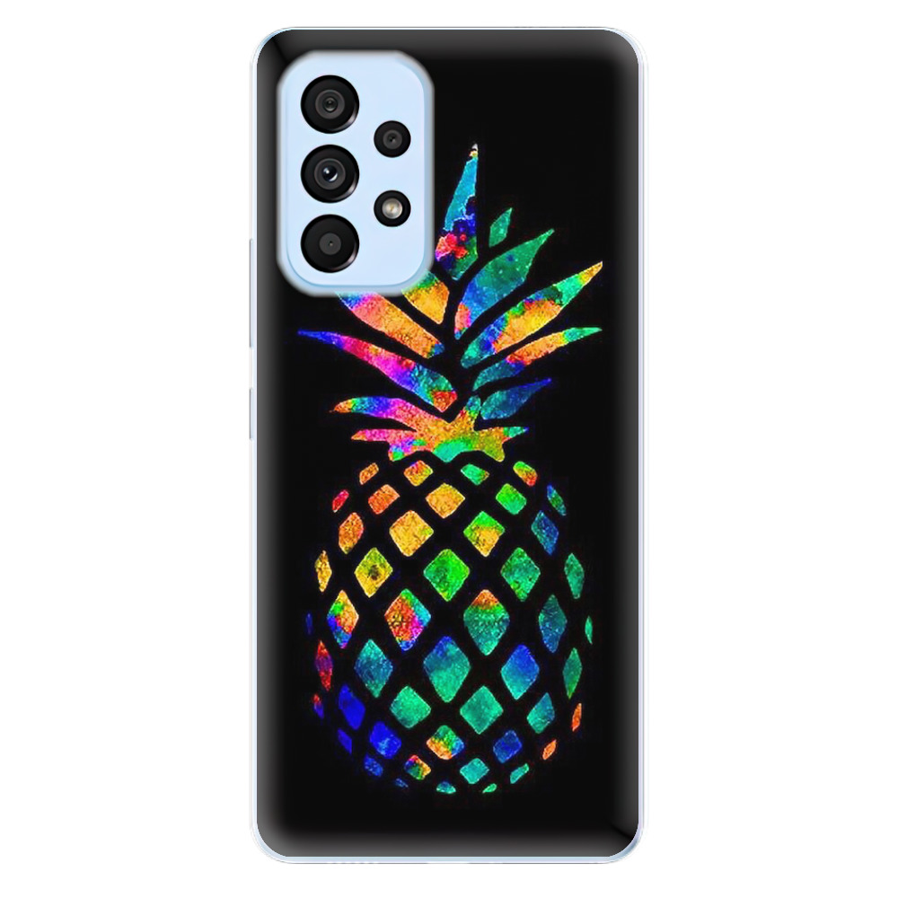 Odolné silikonové pouzdro iSaprio - Rainbow Pineapple - Samsung Galaxy A53 5G