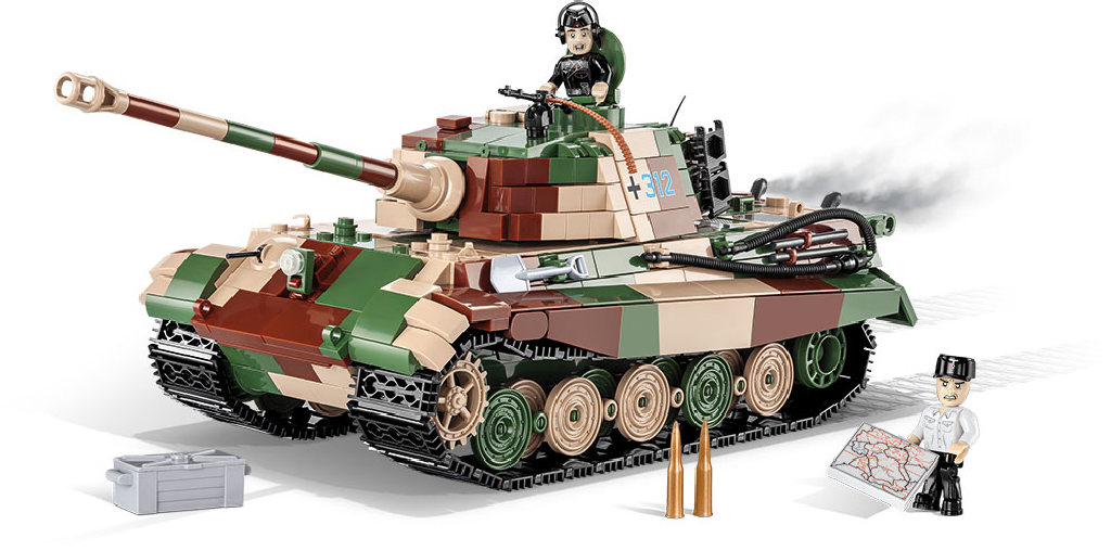 Stavebnice II WW Panzer VI Tiger Ausf. B Konigstiger, 1000 k, 2 f