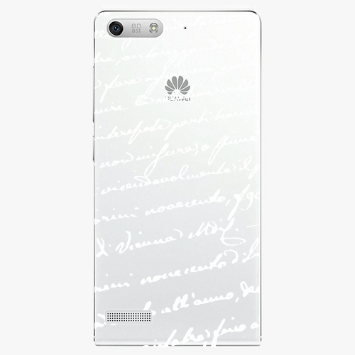 Plastový kryt iSaprio - Handwiting 01 - white - Huawei Ascend G6