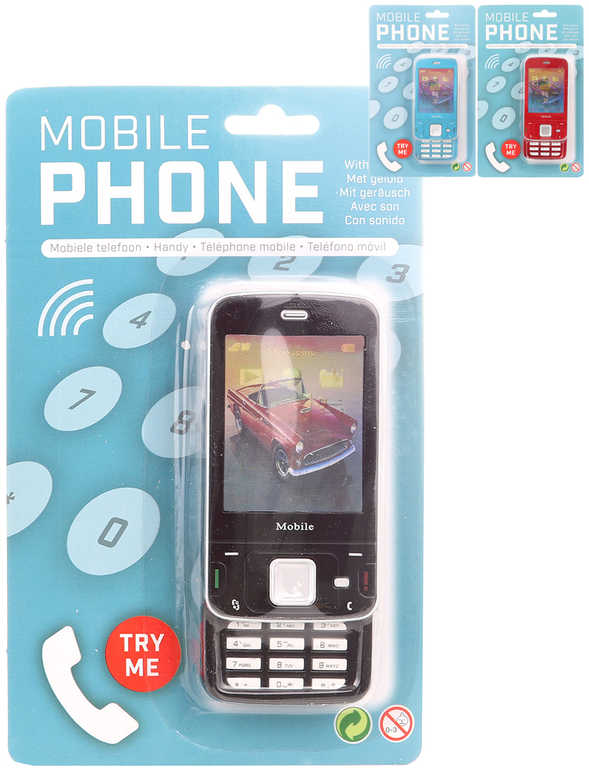 Telefon dětský mobilní tlačítkový výsuvný na baterie Zvuk plast