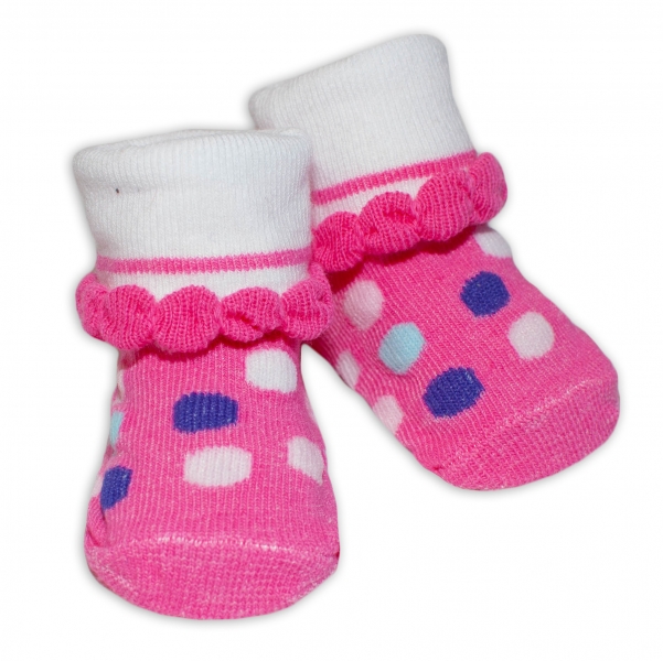Kojenecké ponožky, 0 - 6 měsíců, Bobo Baby - Puntíky - 0/6 měsíců
