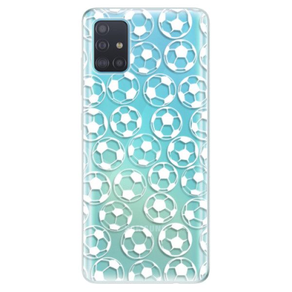 Odolné silikonové pouzdro iSaprio - Football pattern - white - Samsung Galaxy A51