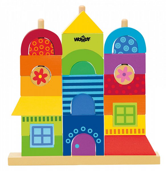 Woody hračky pro nejmenší - Rainbow "Můj dům"