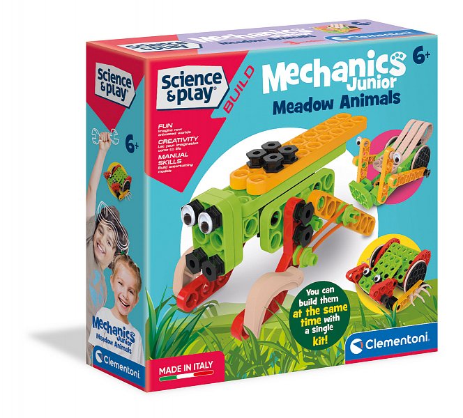 Clementoni Science & Play - Mechanická laboratoř Junior - Luční zvířata