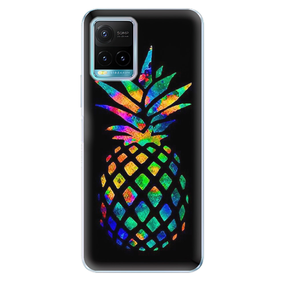Odolné silikonové pouzdro iSaprio - Rainbow Pineapple - Vivo Y21 / Y21s / Y33s