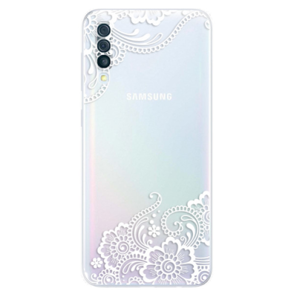 Odolné silikonové pouzdro iSaprio - White Lace 02 - Samsung Galaxy A50