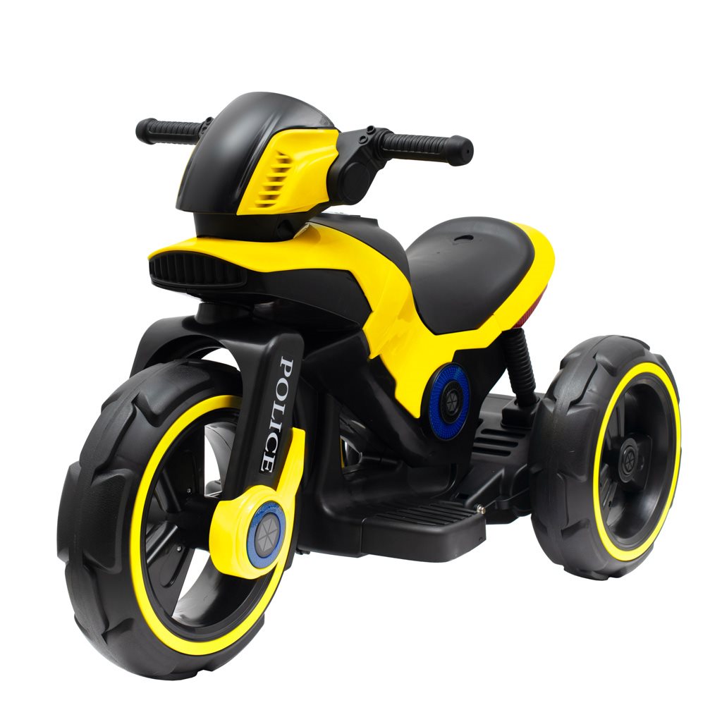 Dětská elektrická motorka Baby Mix POLICE - žlutá