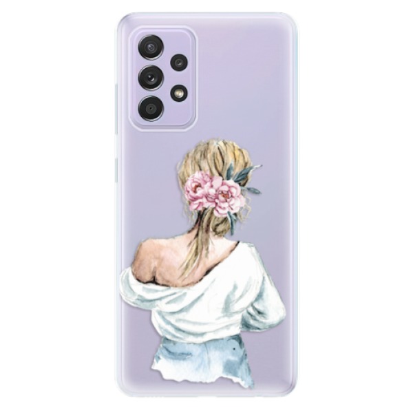 Odolné silikonové pouzdro iSaprio - Girl with flowers - Samsung Galaxy A52/A52 5G
