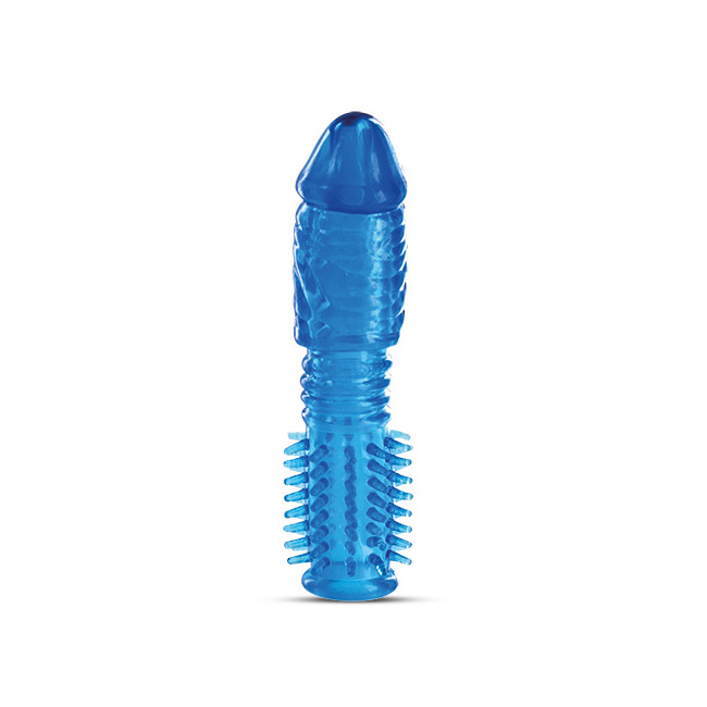 BESTSELLER - Silikonový návlek na penis - modrý s výstupky