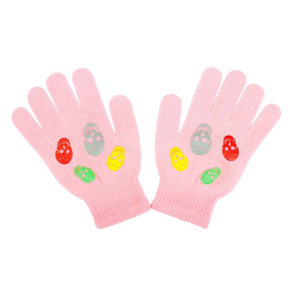 Dětské zimní rukavičky New Baby Girl - světle - růžová/122 (6-7 let)