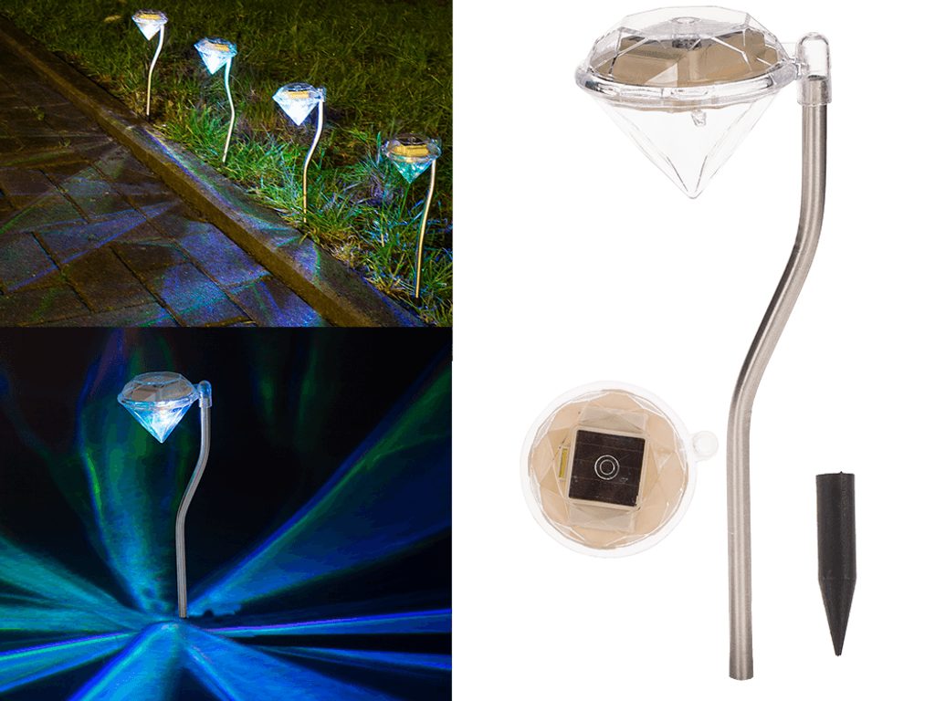 Zahradní osvětlení "Diamond" se solárním článkem a LED diodou