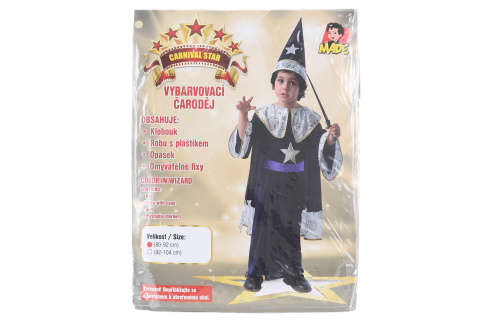 Šaty na karneval - vybarvovací čaroděj 80 - 92 cm