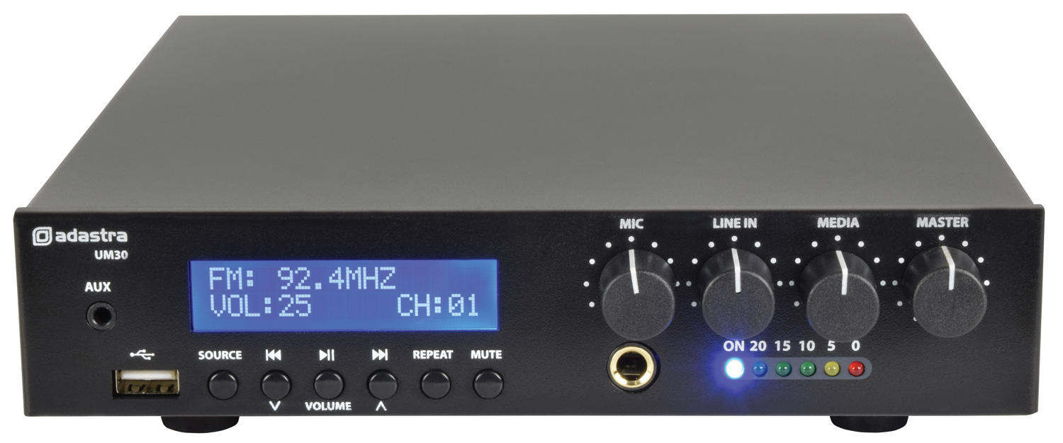 Adastra UM30, mixážní 100V zesilovač, 30W, BT/MP3/FM