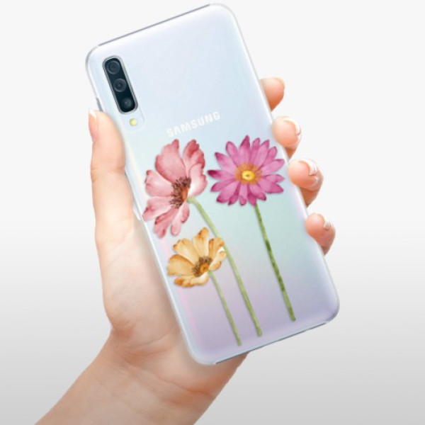 Plastové pouzdro iSaprio - Three Flowers - Samsung Galaxy A50