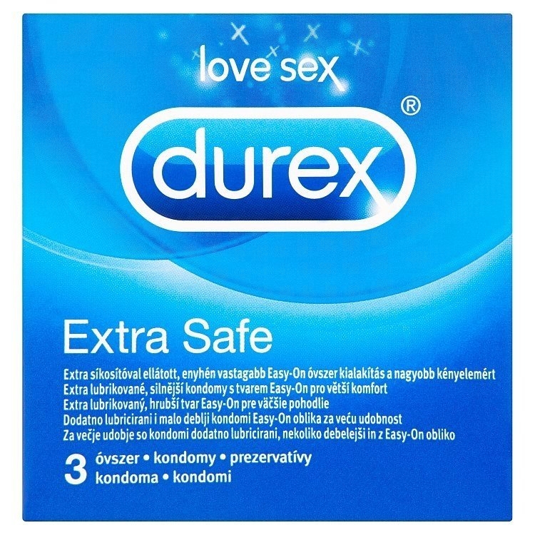 Durex Extra safe silnější a extra lubrikované kondomy 7 x 3 ks (21 ks)