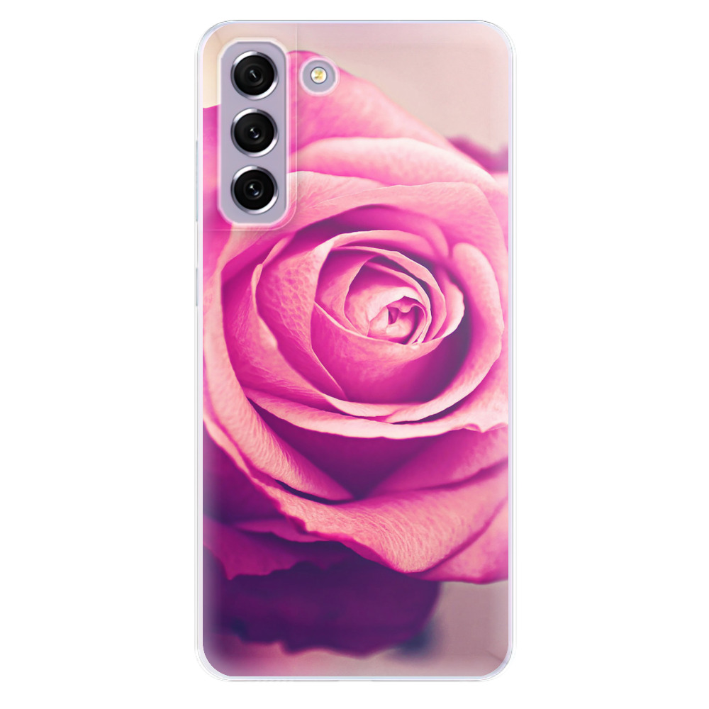 Odolné silikonové pouzdro iSaprio - Pink Rose - Samsung Galaxy S21 FE 5G