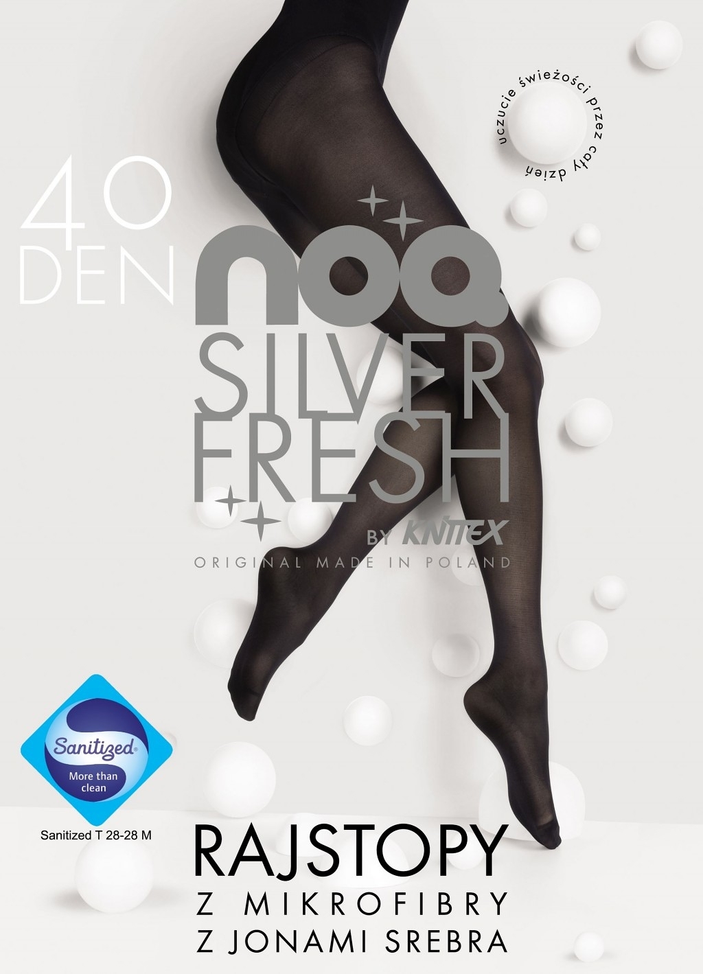 Punčocháče Knittex Noa Silver Fresh 40 den - Nero/3
