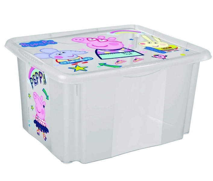 Keeeper Box na hračky Prasátko Peppa 15 l, transparentní