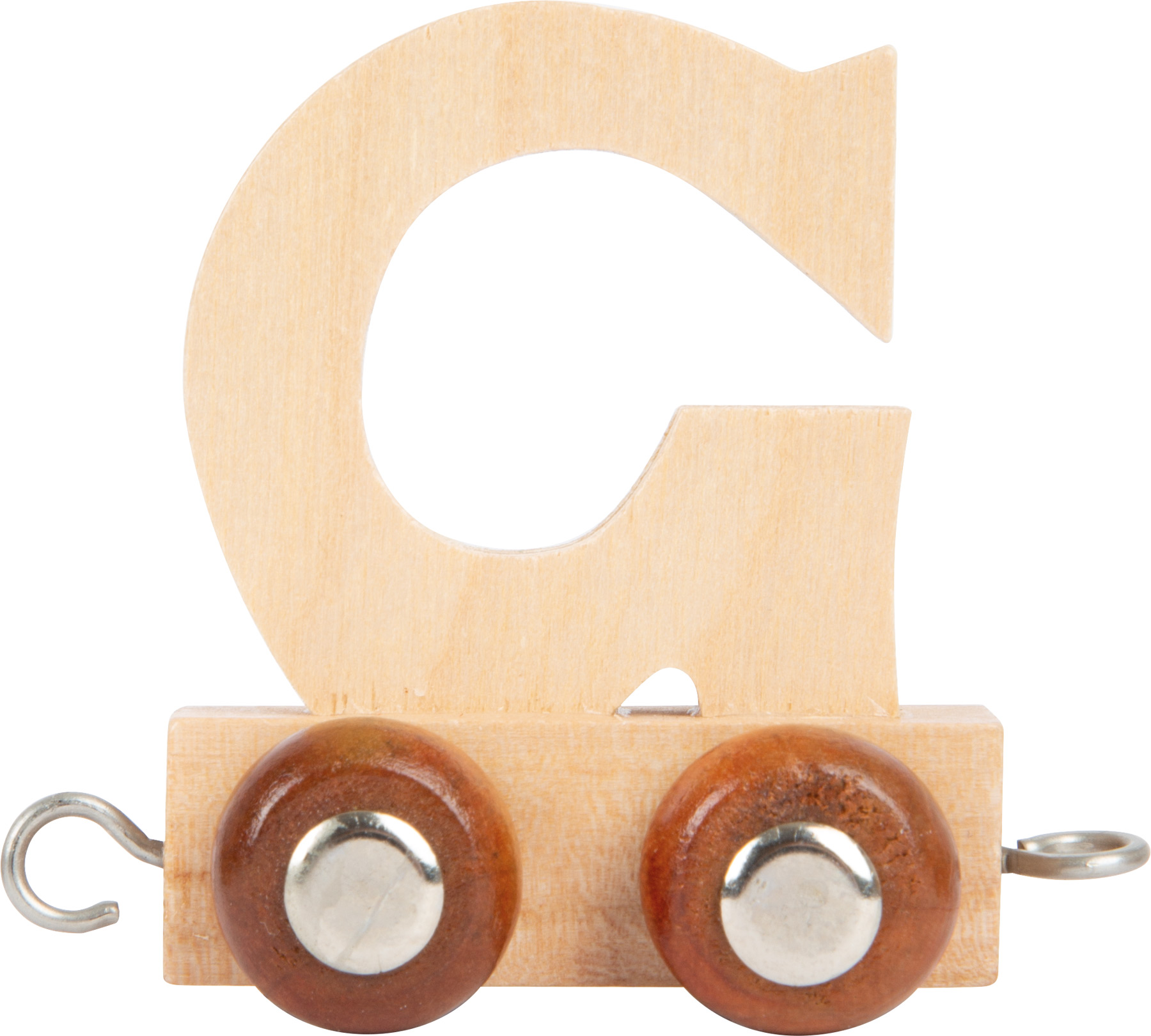 Dřevěný vláček vláčkodráhy abeceda písmeno G