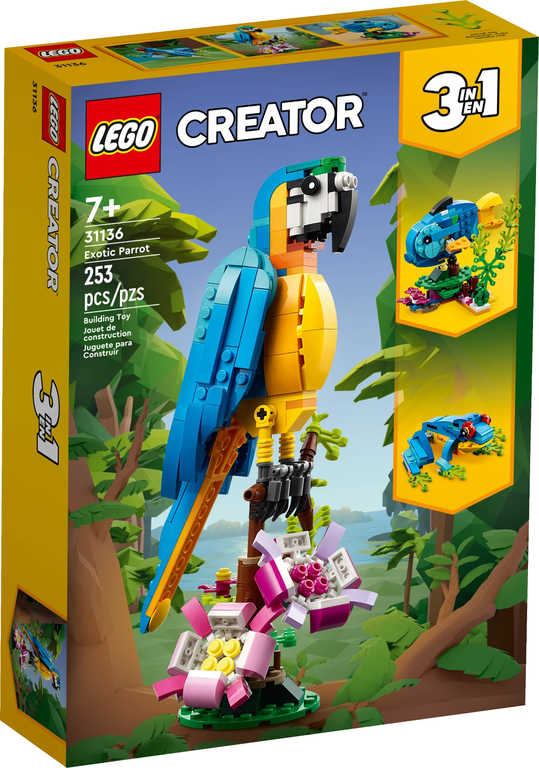 LEGO CREATOR Exotický papoušek 3v1 31136 STAVEBNICE