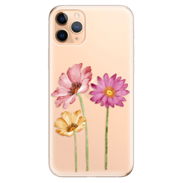 Odolné silikonové pouzdro iSaprio - Three Flowers - iPhone 11 Pro Max