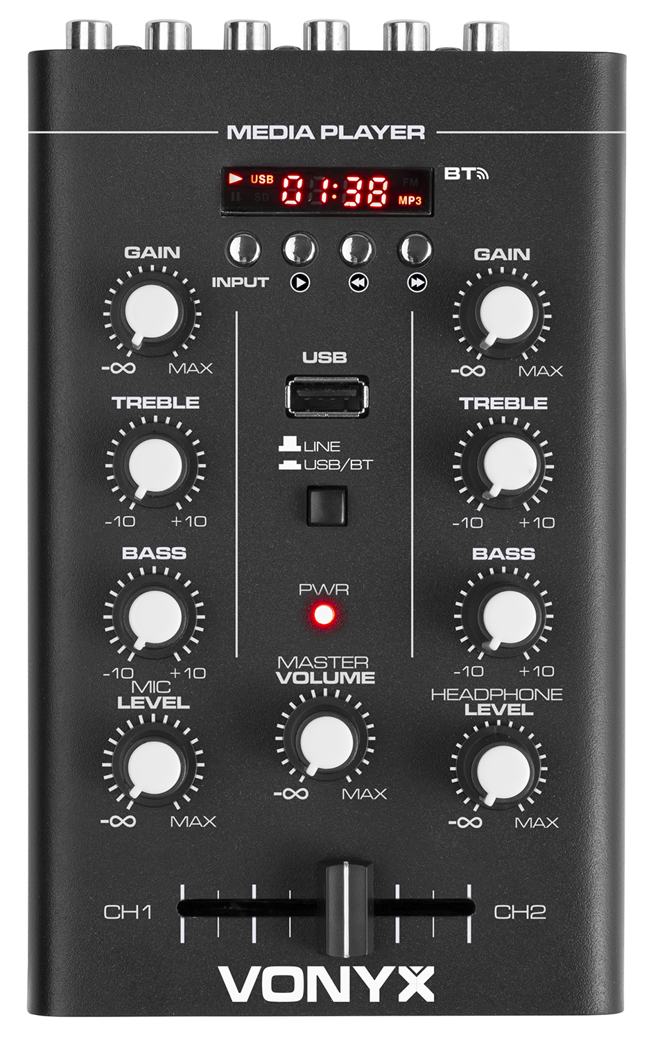 Vonyx STM-500BT, 2-kanálový mixpult s MP3/BT přehrávačem