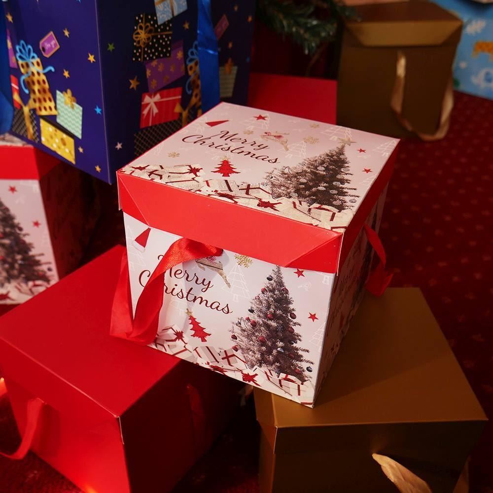 Dárková krabička 15 cm - vánoční stromek