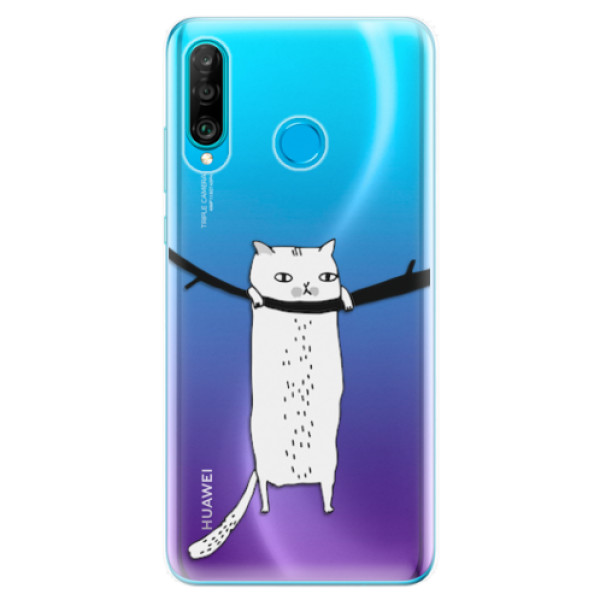 Odolné silikonové pouzdro iSaprio - Hang in there - Huawei P30 Lite