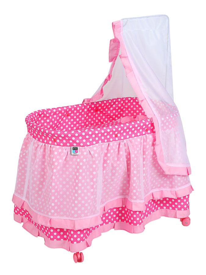 Košík pro panenky PlayTo Nikolka - světle - růžová