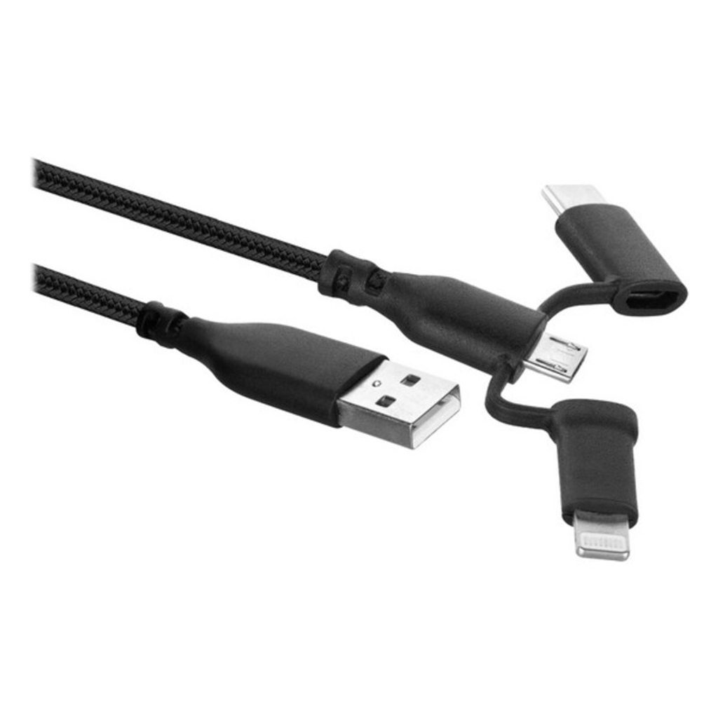 USB kabel, USB-C a Lightning Ewent EW1376 (1 m) Černý